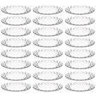 24 Pratos Médios Transparente Crippa Para Servir Sobremesa Do