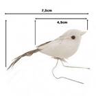 24 Unid. Passarinho Artificial Penas Naturais Marrom 7,5 Cm