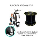 25 M Cabo Aço Revestido Pvc P/ Academia 1/8