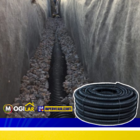 25m Tubo Dreno Perfurado Conduite Duto Corrugado 4" 100mm P/
