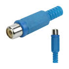 25x Plug Rca Fêmea - Alta Qualidade - Pix - Azul