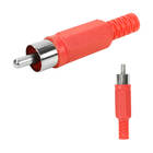 25x Plug Rca Macho - Alta Qualidade - Pix - Vermelho