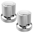 2 Acabamento Em Metal Cromado Para Registro Padrão Deca 16 Es