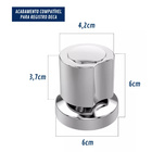 2 Acabamento Registro C40 Metal Cromado Base Padrão Deca 16 E