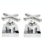 2 Acabamentos Registro Cruzeta Quadrado Luxo 3/4 Padrão Deca