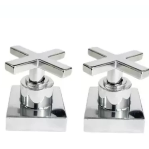 2 Acabamentos Registro Cruzeta Quadrado Luxo 3/4 Padrão Deca