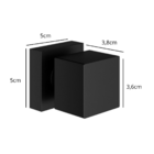 2 Acabamentos Registro Quadrado 3/4 Padrão Deca Metal Preto