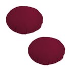 2 Almofadas Redondas Em Veludo Com Ziper Bordo