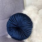 2 Almofadas Redondas Rendy Em Veludo 40 Cm Azul Marinho E Rose