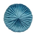2 Almofadas Redondas Rendy Em Veludo 40 Cm Azul Turquesa