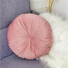 2 Almofadas Redondas Rendy Em Veludo 40 Cm Verde Menta E Rose