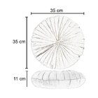 2 Almofadas Redondas Rendy Em Veludo Cinza Claro