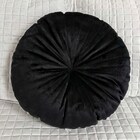 2 Almofadas Redondas Rendy Em Veludo Preto