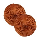 2 Almofadas Redondas Rendy Em Veludo Terracota