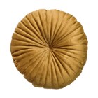 2 Almofadas Redondas Rendy Em Veludo Terracota E Mostarda