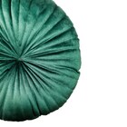 2 Almofadas Redondas Rendy Em Veludo Verde Escuro