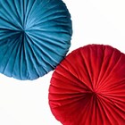 2 Almofadas Redondas Rendy Em Veludo Vermelho