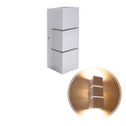 2 Arandela Focos Fachos Frisos 30cm + 4 Lâmpadas LED bulbo 12