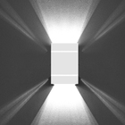 2 Arandelas Externa 2 Frisos Foco Fachos Parede Muro Branco