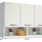 2 Armários 3 Portas Para Kitnet Branco