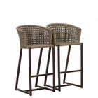 2 Banqueta Bali Em Alumínio E Corda Náutica Trama Original