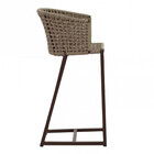 2 Banqueta Bali Em Alumínio E Corda Náutica Trama Original