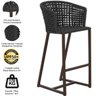 2 Banqueta Bali Em Alumínio E Corda Náutica Trama Original