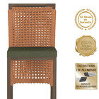 2 Banqueta Em Alumínio Roma Marrom Corda Náutica Tecido 13