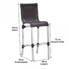 2 Banqueta Haiti Em Alumínio Balcão, Edícula E Cozinha Trama