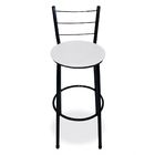2 Banquetas Alta Epoxi Preto Branco