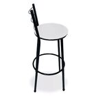 2 Banquetas Alta Epoxi Preto Branco