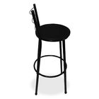 2 Banquetas Alta Epoxi Preto Preto