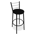 2 Banquetas Alta Epoxi Preto Preto