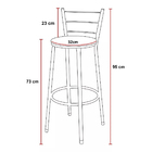 2 Banquetas Alta Para Cozinha Epoxi Branca Branco