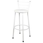 2 Banquetas Alta Para Cozinha Epoxi Branca Branco