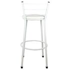 2 Banquetas Alta Para Cozinha Epoxi Branca Branco