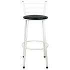 2 Banquetas Alta Para Cozinha Epoxi Branca Preto