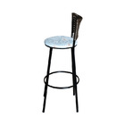 2 Banquetas Alta Para Cozinha Hawai Marrom Assento Floral Flo