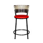 2 Banquetas Baixas Para Cozinha Ratan Hawai Cappuccino Premiu