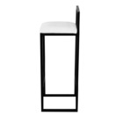 2 Banquetas Bistro Industrial Assento Estofado Branco