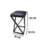 2 Banquetas De Cozinha Industrial Preto