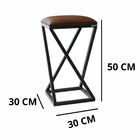 2 Banquetas Estrutura Ferro Baixa Marrom