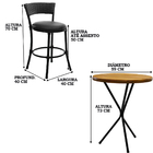 2 Banquetas Forts Baixa Fibra Aço Carbono Pintado E Bistrô Ta