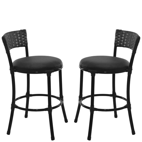 2 Banquetas Forts Baixa Fibra Sintética Ferro Pintura Eletros