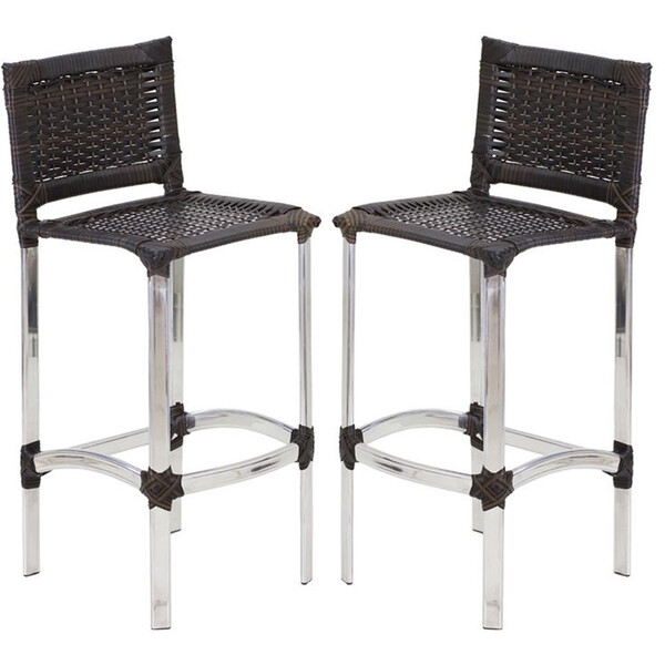 2 Banquetas Madri Em Alumínio Para Edícula Cozinha Balcão Áre