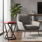 2 Banquinhos De Ferro Vermelho