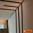 2 Barras Perfil Led Sobrepor All Black 17mm 1 Metro Para Fita