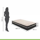 2 Bases Box Solteiro Íris 42x88x188cm com Kit Com 2 Colchões