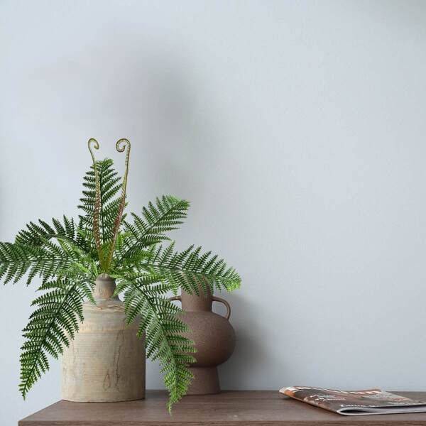 2 Buquês De Samambaia Artificial Realista Com 7 Hastes Cada F