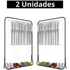 2 Cabideiro De Ferro Para Pendurar Roupa Versatil